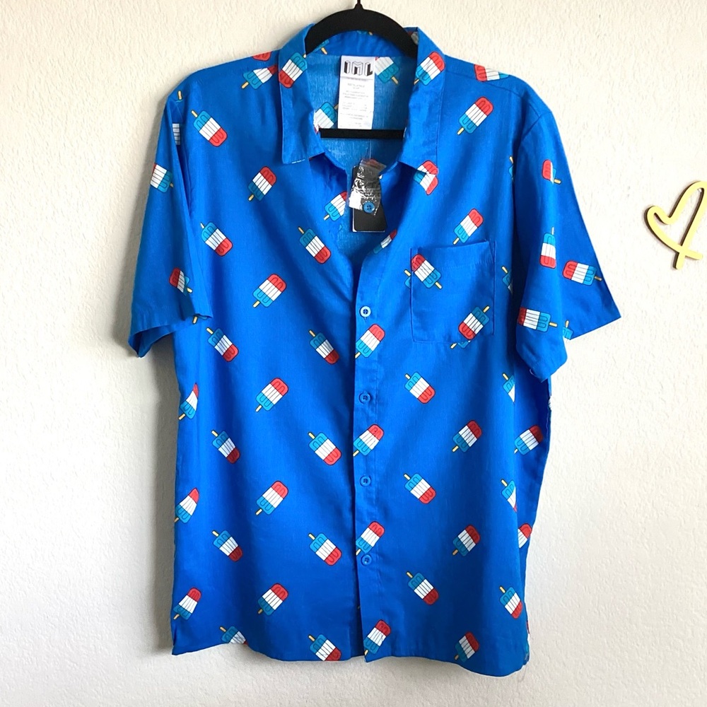 \IML\ NWT Men’s Popsicle Short Sleeve Button Down